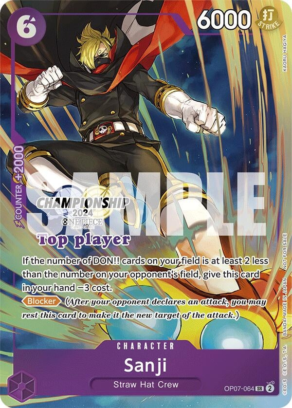 Image for Sanji (Championship 2024 Top Player Pack) (OP07-064) - One Piece Card Game