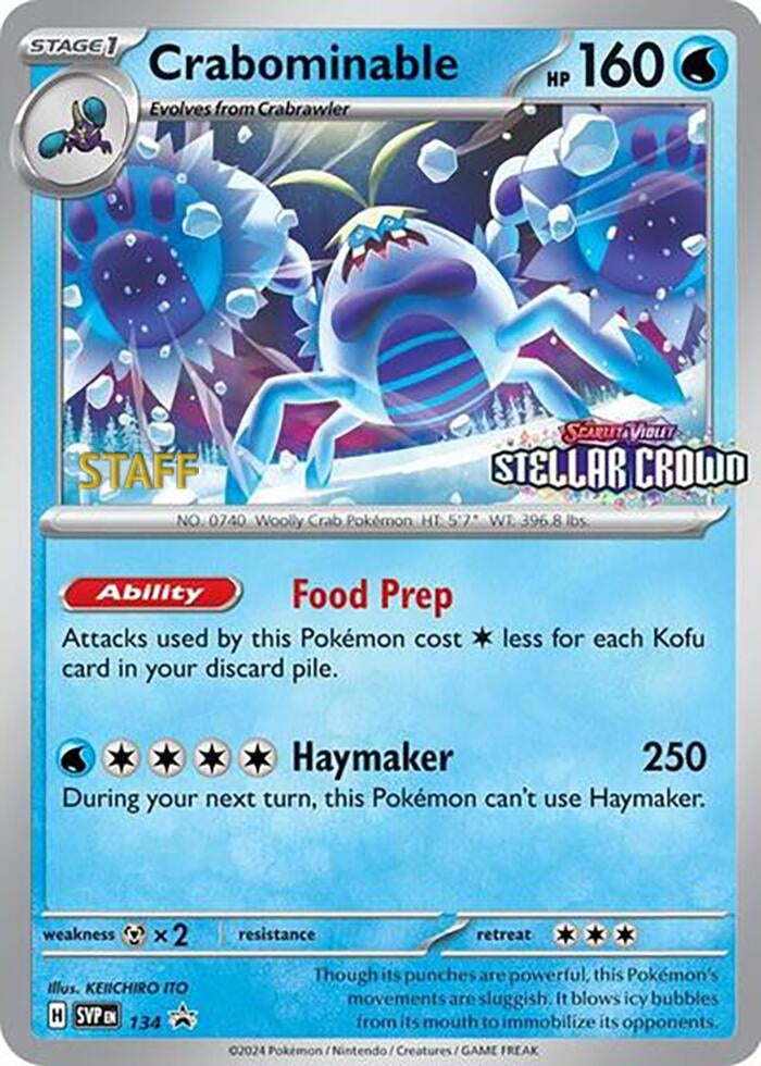 Image for Crabominable - 134 (Prerelease) [Staff] (134/142) - Pokemon