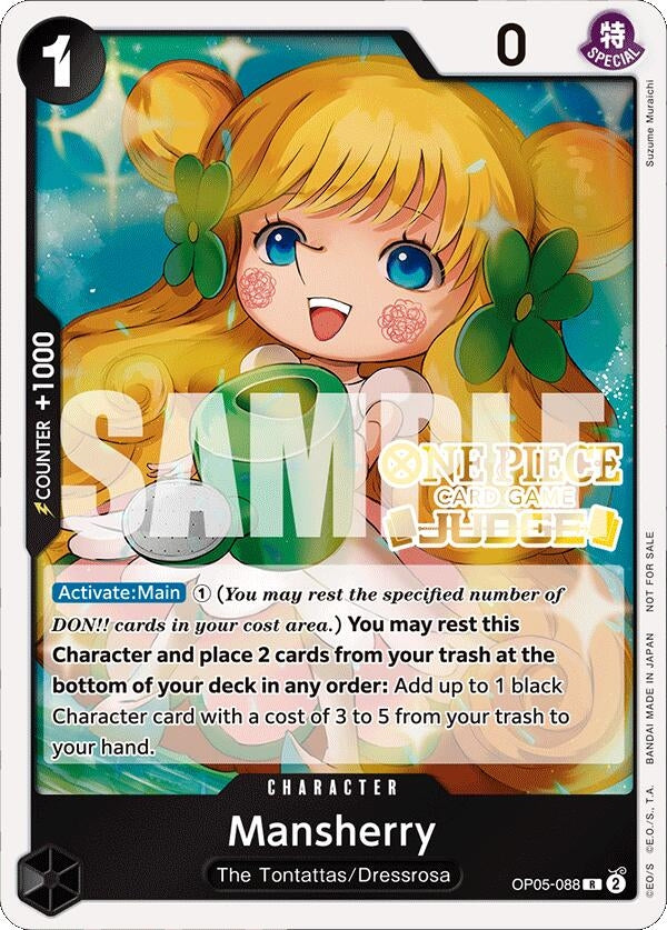 Image for Mansherry (Judge Pack Vol. 4) (OP05-088) - One Piece Card Game