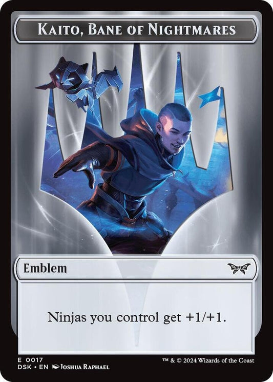 Image for Emblem - Kaito, Bane of Nightmares // Manifest Double-Sided Token (17 // 18) - Magic: The Gathering