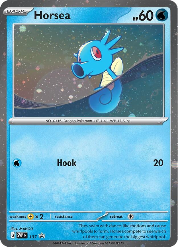 Image for Horsea - 137 (Cosmo Holo) (137) - Pokemon
