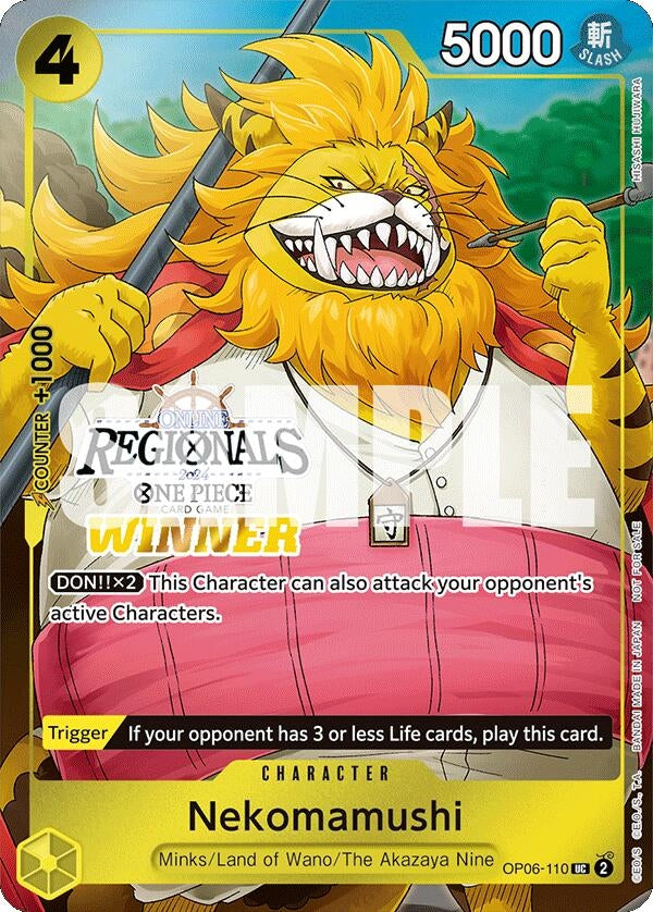 Image for Nekomamushi (Online Regional 2024 Vol. 3) [Winner] (OP06-110) - One Piece Card Game