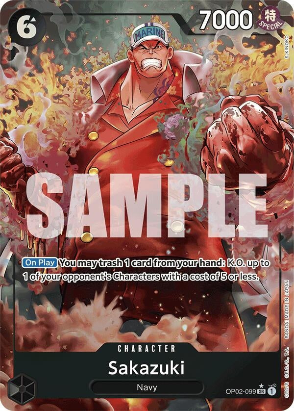 Image for Sakazuki (Alternate Art) (OP02-099) - One Piece Card Game