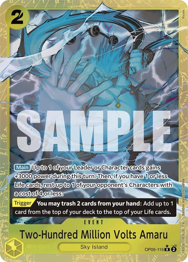 Image for Two-Hundred Million Volts Amaru (Alternate Art) (OP05-115) - One Piece Card Game