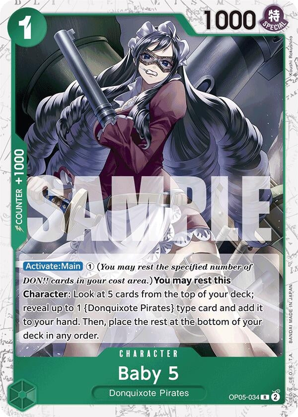 Image for Baby 5 (OP05-034) (Jolly Roger Foil) (OP05-034) - One Piece Card Game
