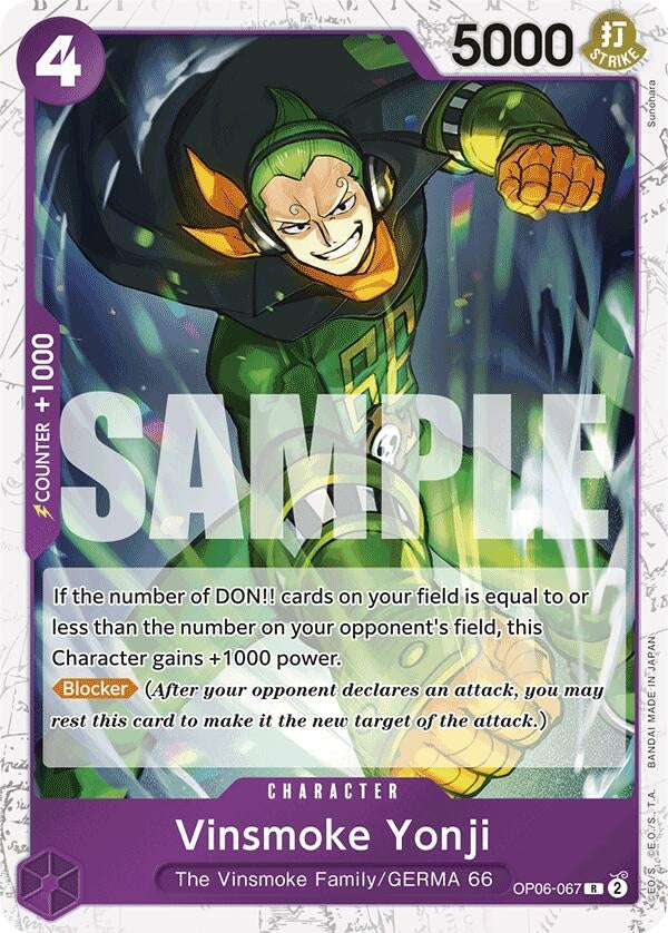Image for Vinsmoke Yonji (OP06-067) (Jolly Roger Foil) (OP06-067) - One Piece Card Game