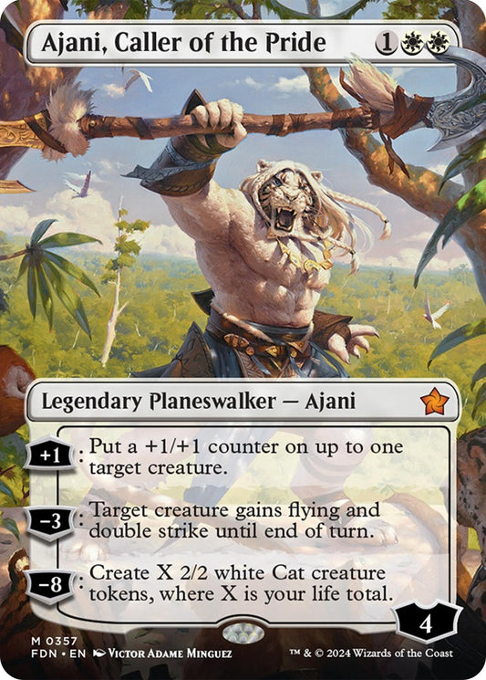Ajani, Caller of the Pride (Borderless) (357)