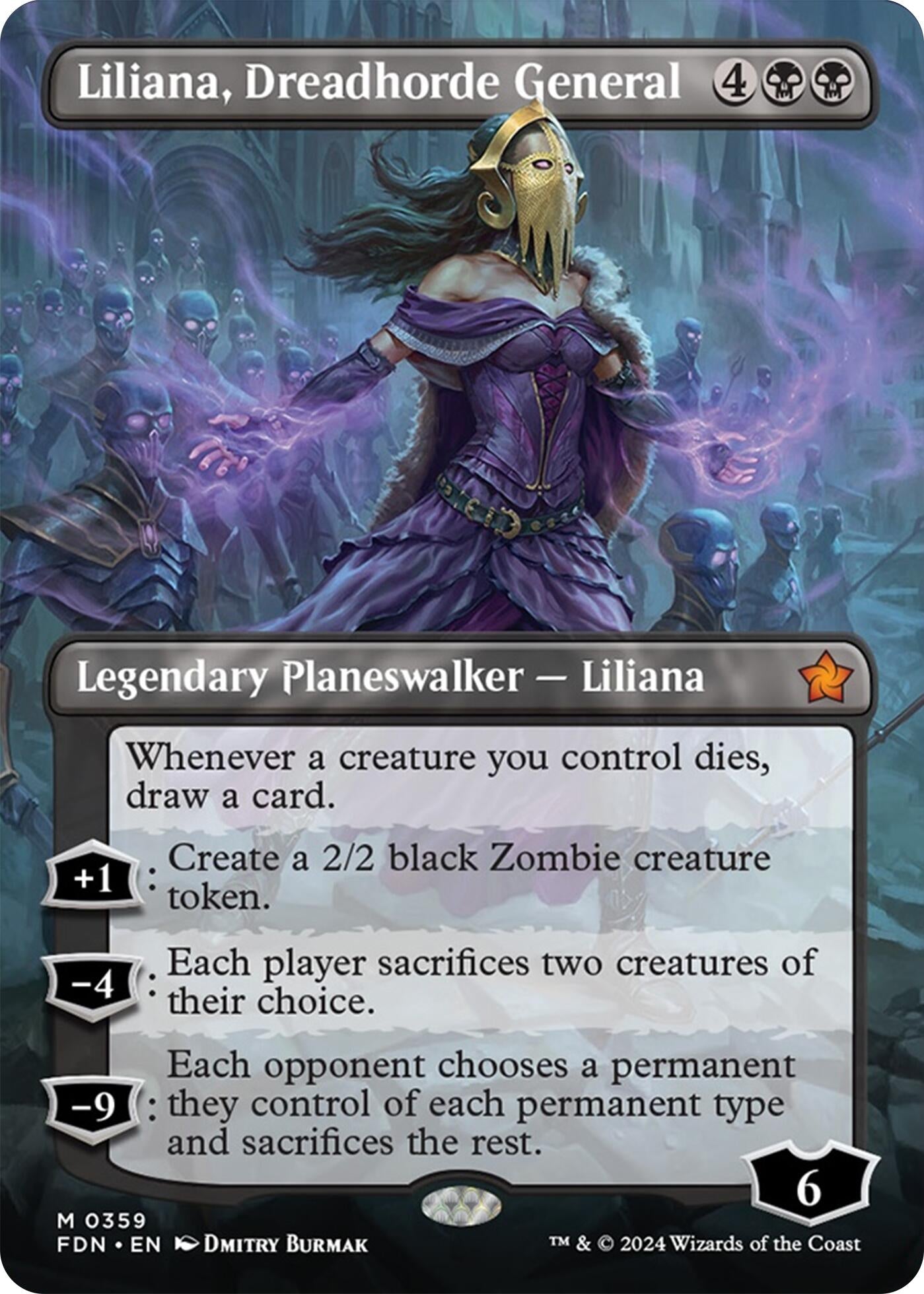 Image for Liliana, Dreadhorde General (Borderless) (359) - Magic: The Gathering