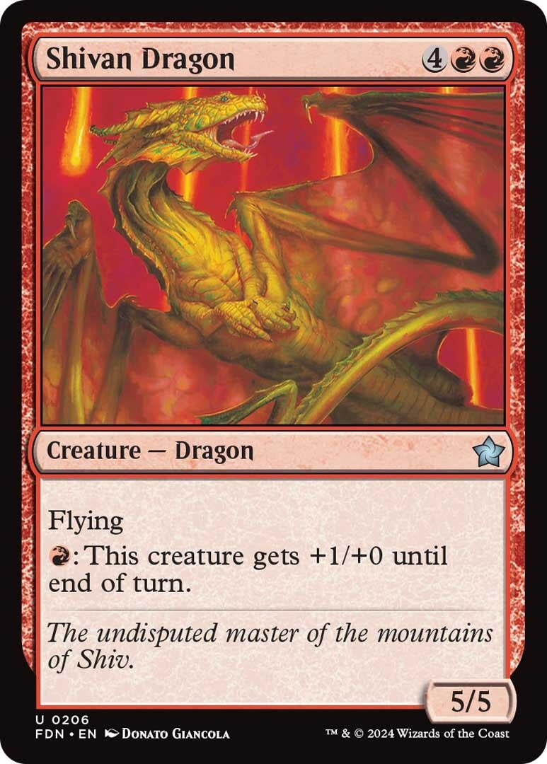 Image for Shivan Dragon (206) - Magic: The Gathering