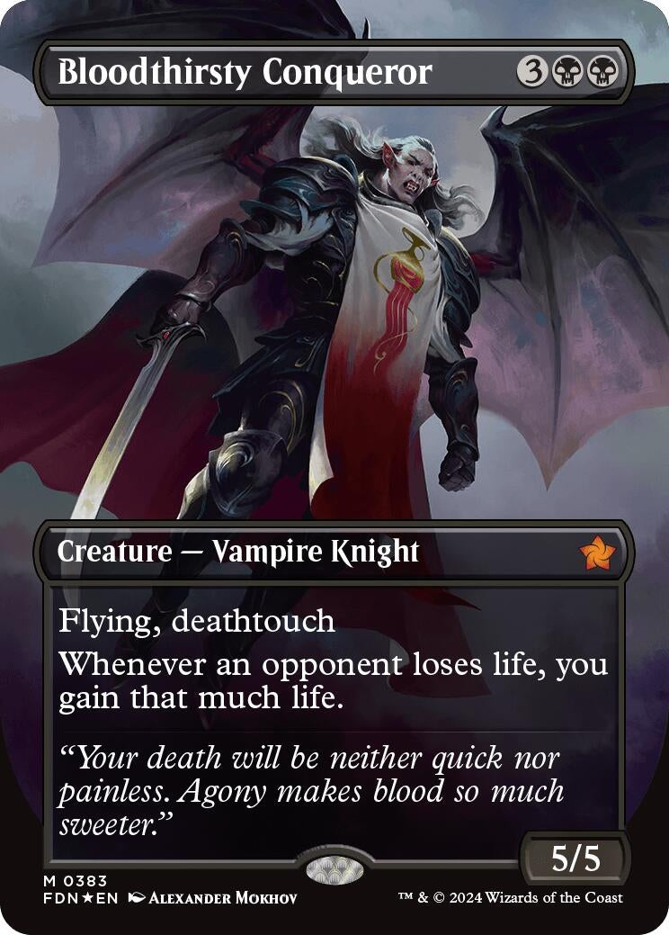 Image for Bloodthirsty Conqueror (Borderless) (Mana Foil) (383) - Magic: The Gathering