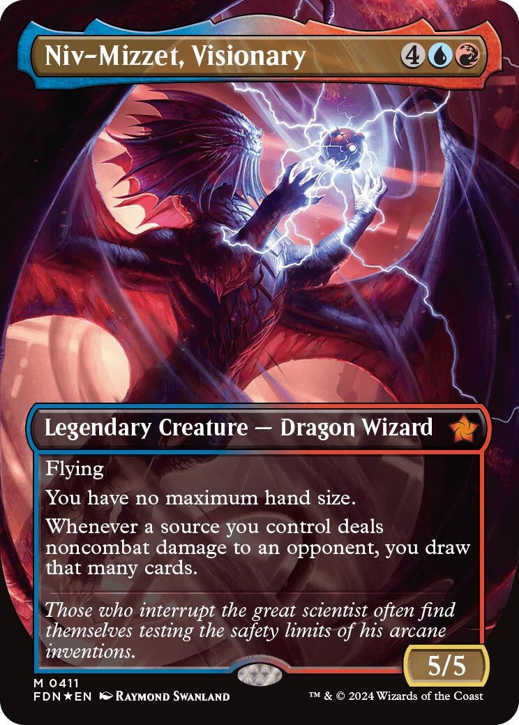 Image for Niv-Mizzet, Visionary (Borderless) (Mana Foil) (411) - Magic: The Gathering