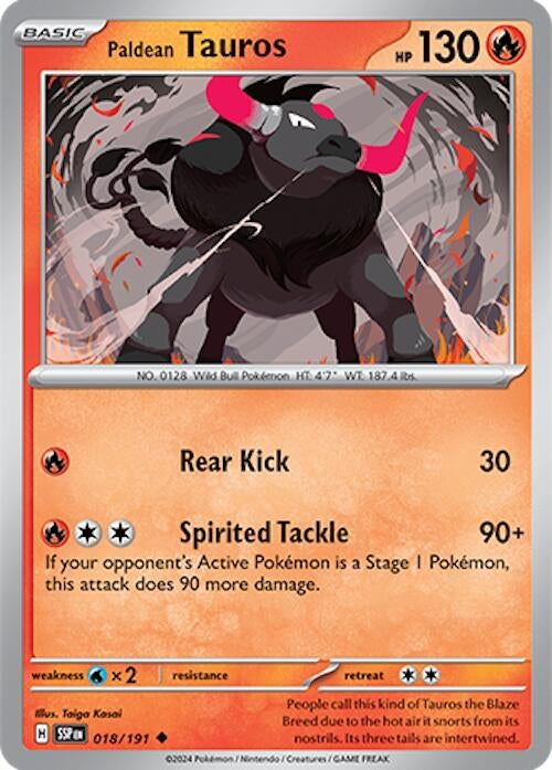 Image for Paldean Tauros (018/191) - Pokemon