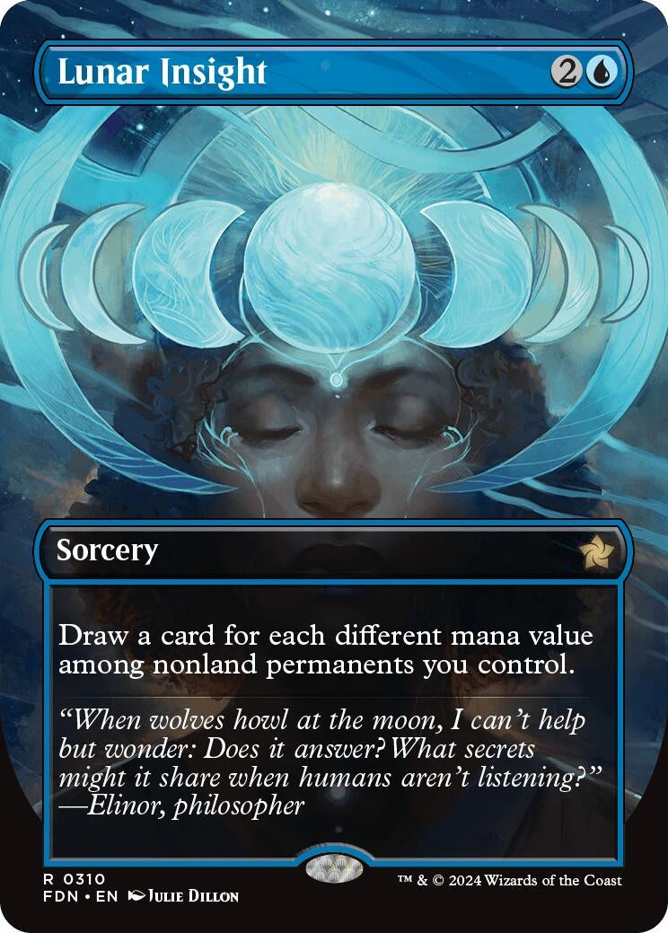 Image for Lunar Insight (Borderless) (310) - Magic: The Gathering