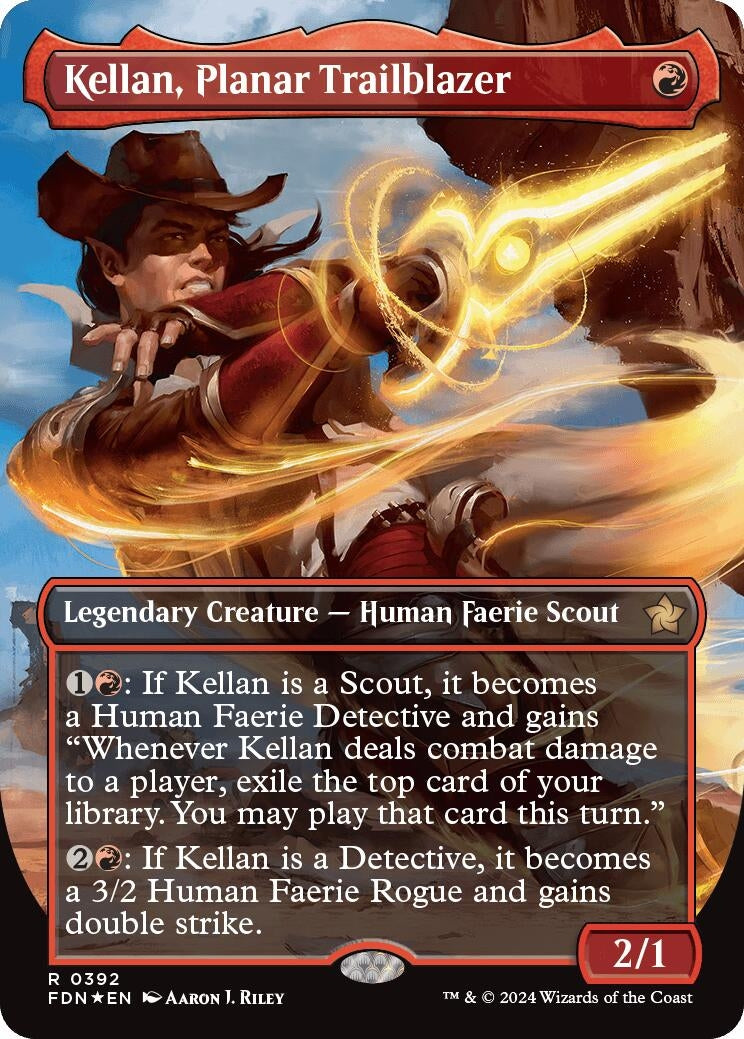Image for Kellan, Planar Trailblazer (Borderless) (Mana Foil) (392) - Magic: The Gathering