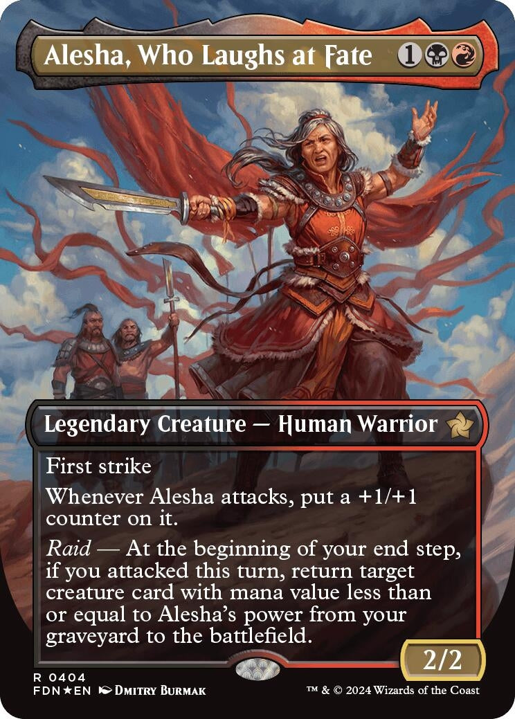 Alesha, Who Laughs at Fate (Borderless) (Mana Foil) (404)
