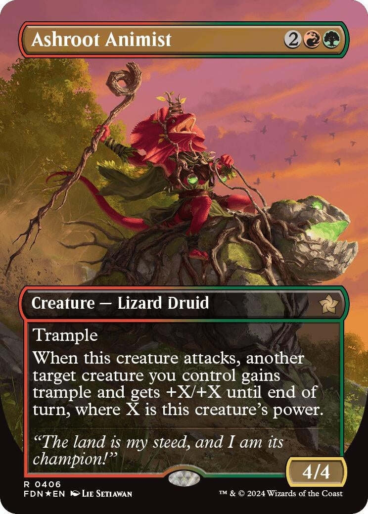 Image for Ashroot Animist (Borderless) (Mana Foil) (406) - Magic: The Gathering