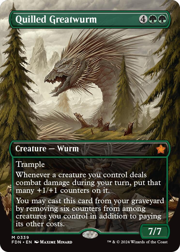 Image for Quilled Greatwurm (Borderless) (339) - Magic: The Gathering