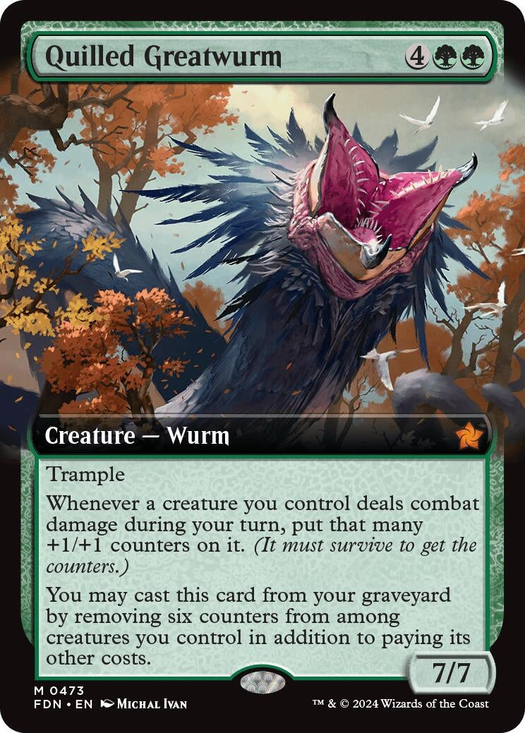 Image for Quilled Greatwurm (Extended Art) (473) - Magic: The Gathering