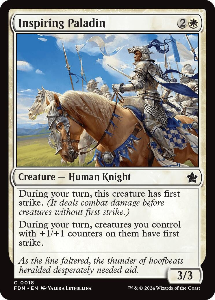 Image for Inspiring Paladin (18) - Magic: The Gathering