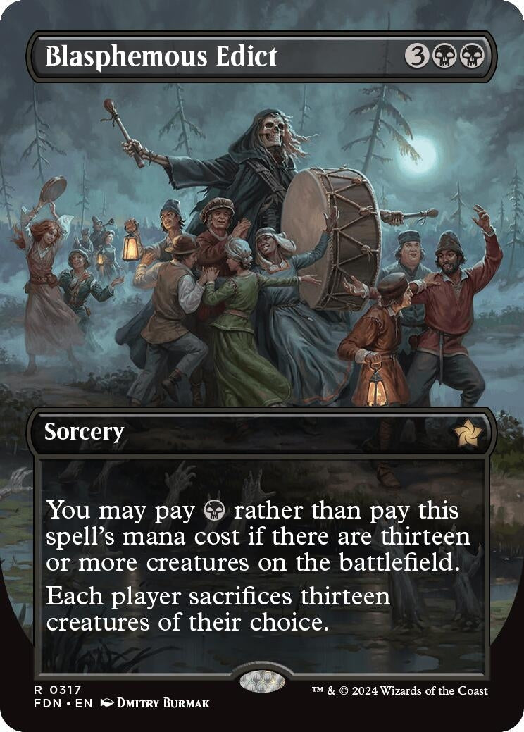 Image for Blasphemous Edict (Borderless) (317) - Magic: The Gathering