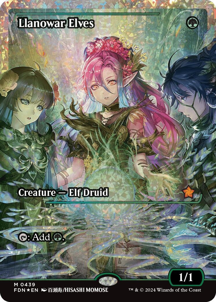 Image for Llanowar Elves (Showcase) (Fracture Foil) (439) - Magic: The Gathering