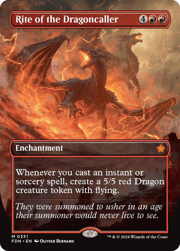 Image for Rite of the Dragoncaller (Borderless) (331) - Magic: The Gathering