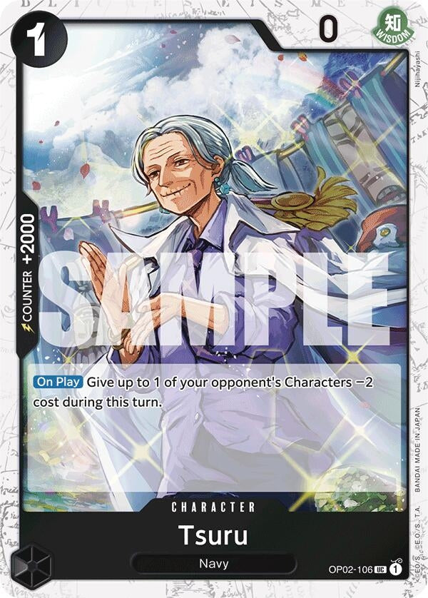 Image for Tsuru (Jolly Roger Foil) (OP02-106) - One Piece Card Game