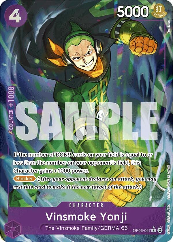 Image for Vinsmoke Yonji (OP06-067) (Full Art) (OP06-067) - One Piece Card Game