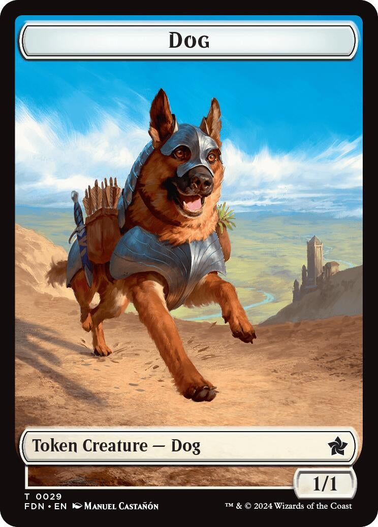 Image for Dog // Beast (0033) Double-Sided Token (29 // 33) - Magic: The Gathering