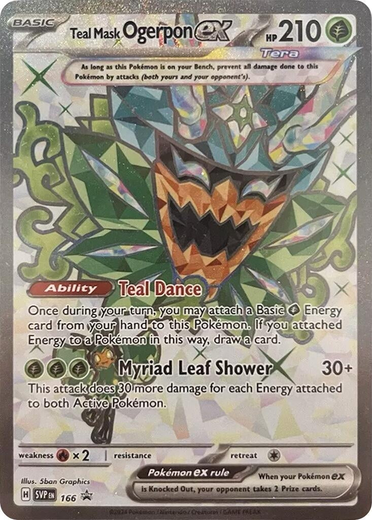 Image for Teal Mask Ogerpon ex - 166 (166) - Pokemon