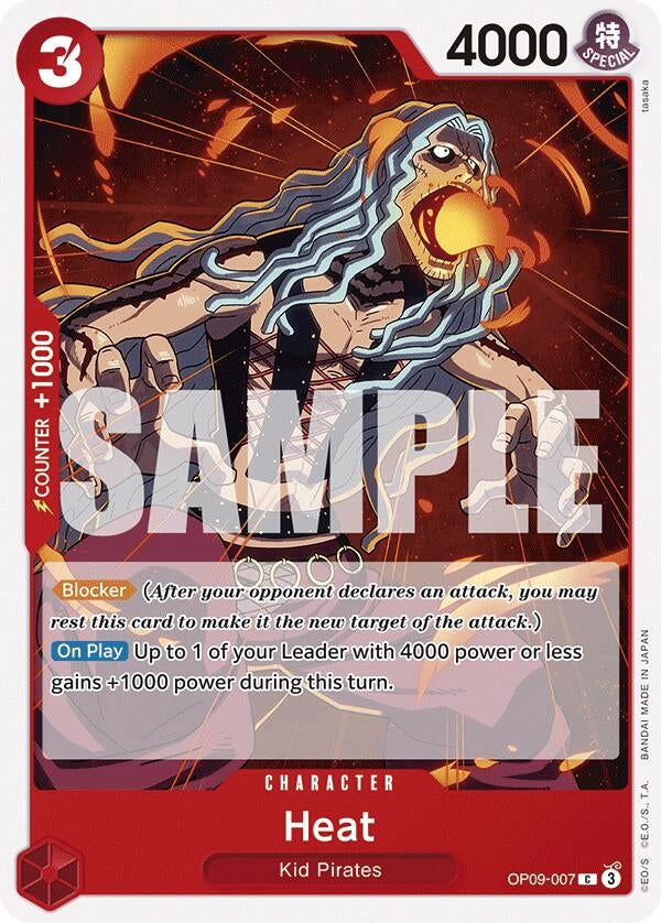 Image for Heat (OP09-007) - One Piece Card Game