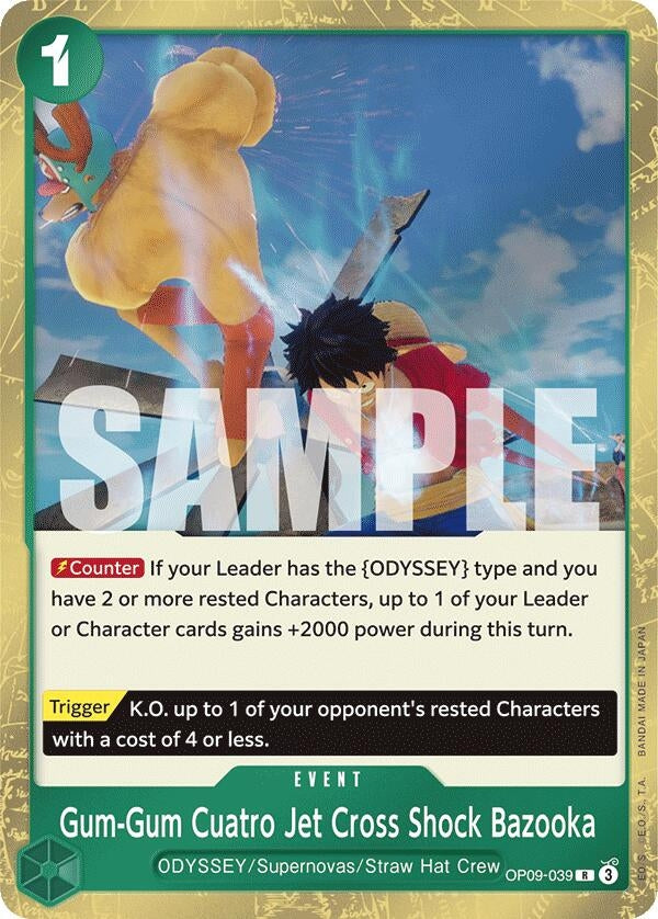 Image for Gum-Gum Cuatro Jet Cross Shock Bazooka (OP09-039) - One Piece Card Game