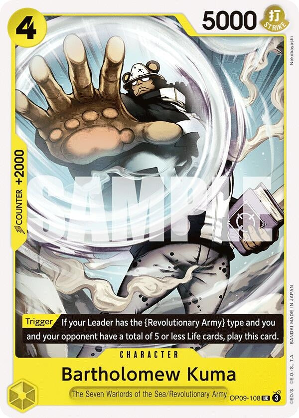 Image for Bartholomew Kuma (OP09-108) - One Piece Card Game