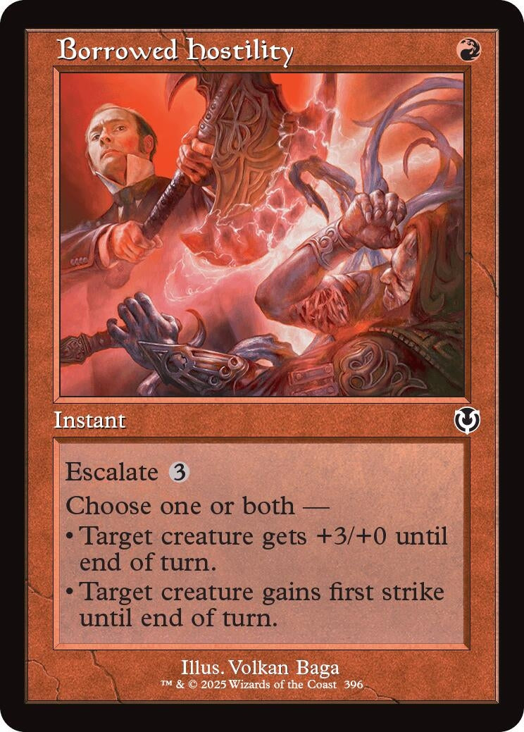Image for Borrowed Hostility (Retro Frame) (396) - Magic: The Gathering