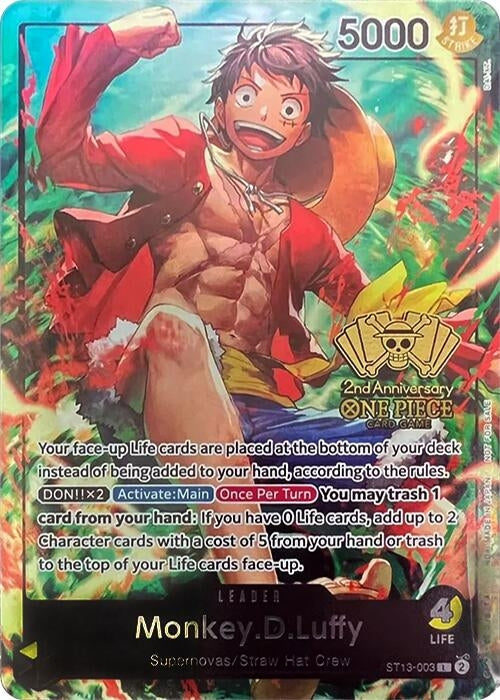 Image for Monkey.D.Luffy (2nd Anniversary Tournament) (ST13-003) - One Piece Card Game