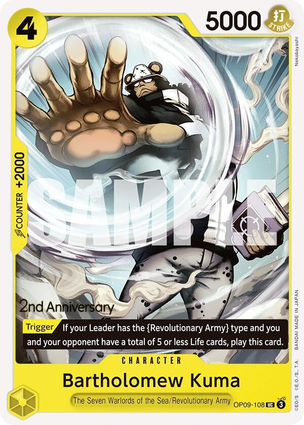 Image for Bartholomew Kuma (OP09-108) - One Piece Card Game