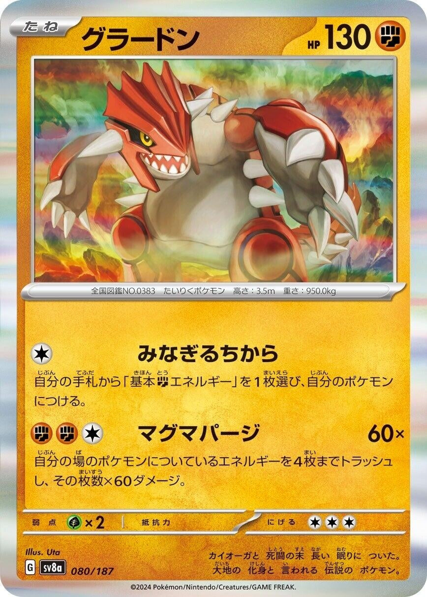 Image for Groudon (080/187) - Pokemon Japan