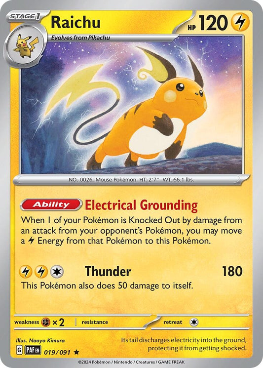 Image for Raichu - 019/091 (Paldean Fates) (019/091) - Pokemon