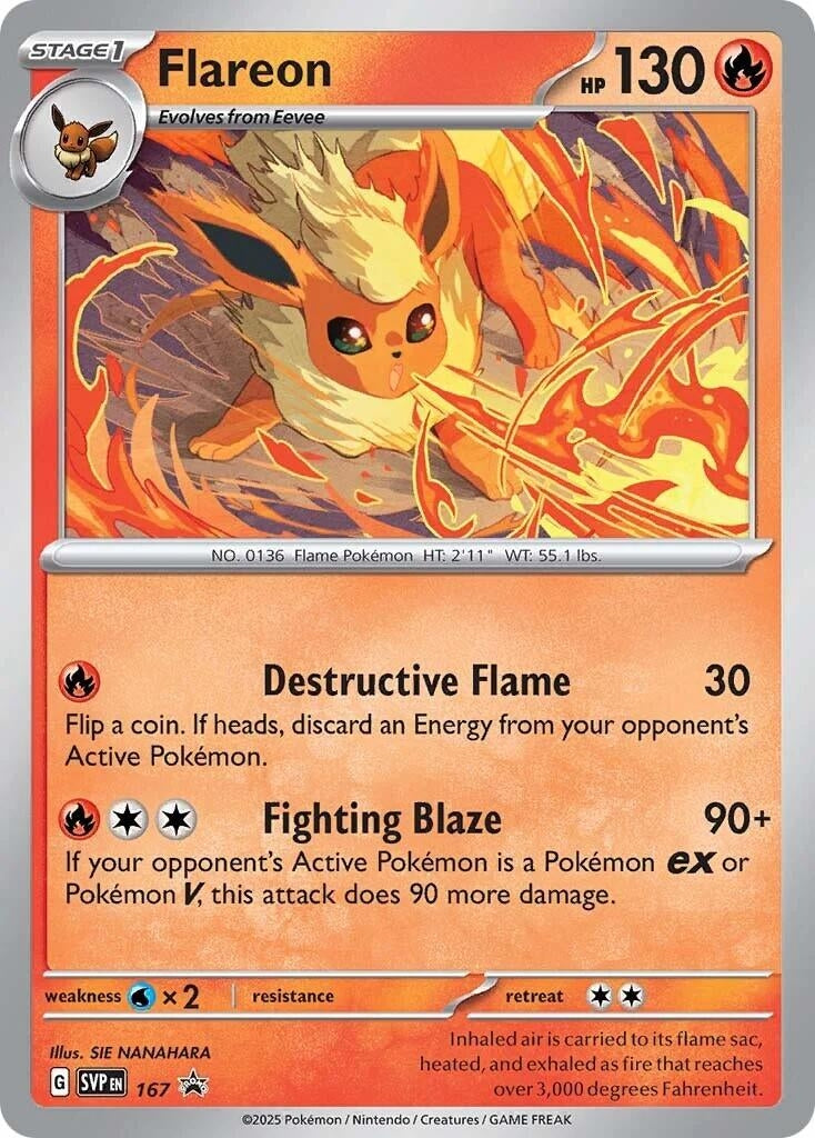 Image for Flareon - 167 (Cosmos Holo) (167) - Pokemon