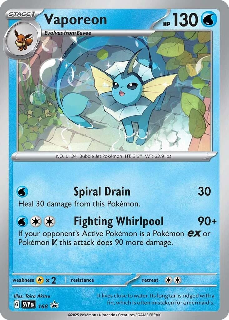 Image for Vaporeon - 168 (Cosmos Holo) (168) - Pokemon