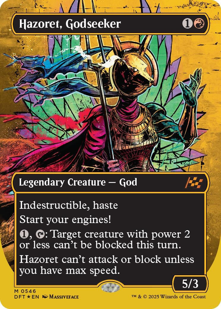 Image for Hazoret, Godseeker (Borderless) (First-Place Foil) (546) - Magic: The Gathering