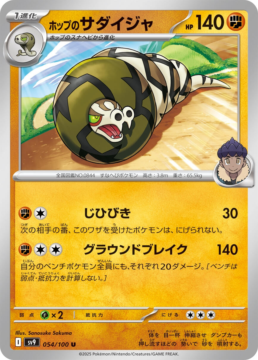 Image for Hop's Sandaconda (054/100) - Pokemon Japan