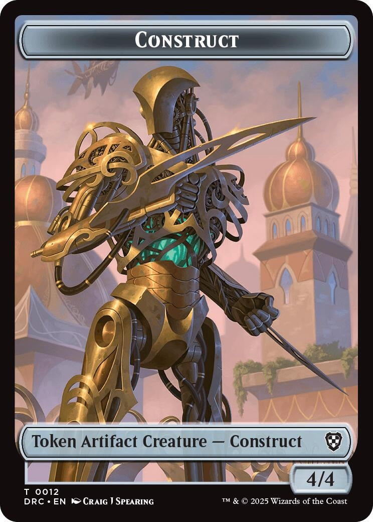 Image for Construct // Golem (0013) Double-Sided Token (12 // 13) - Magic: The Gathering