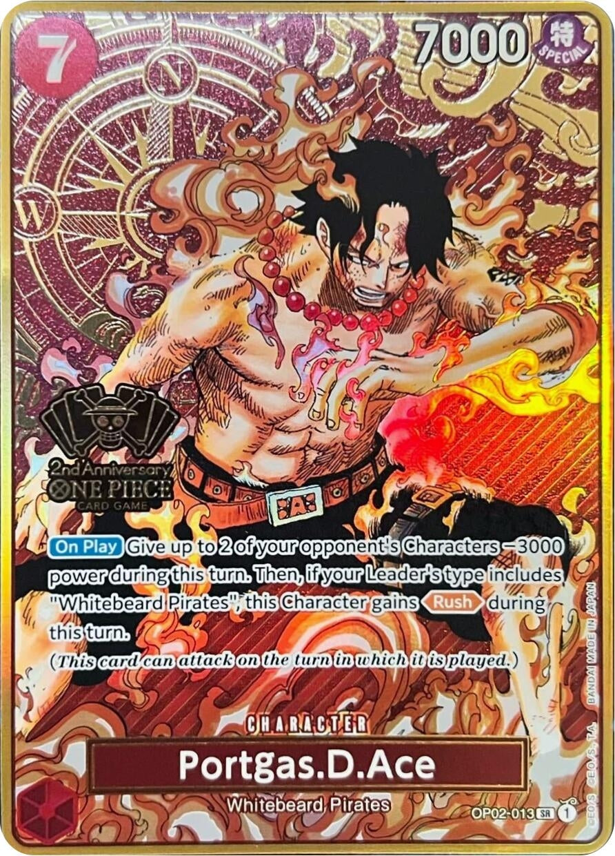 Image for Portgas.D.Ace (One Piece Japanese Version 2nd Anniversary Set) (OP02-013) - One Piece Card Game