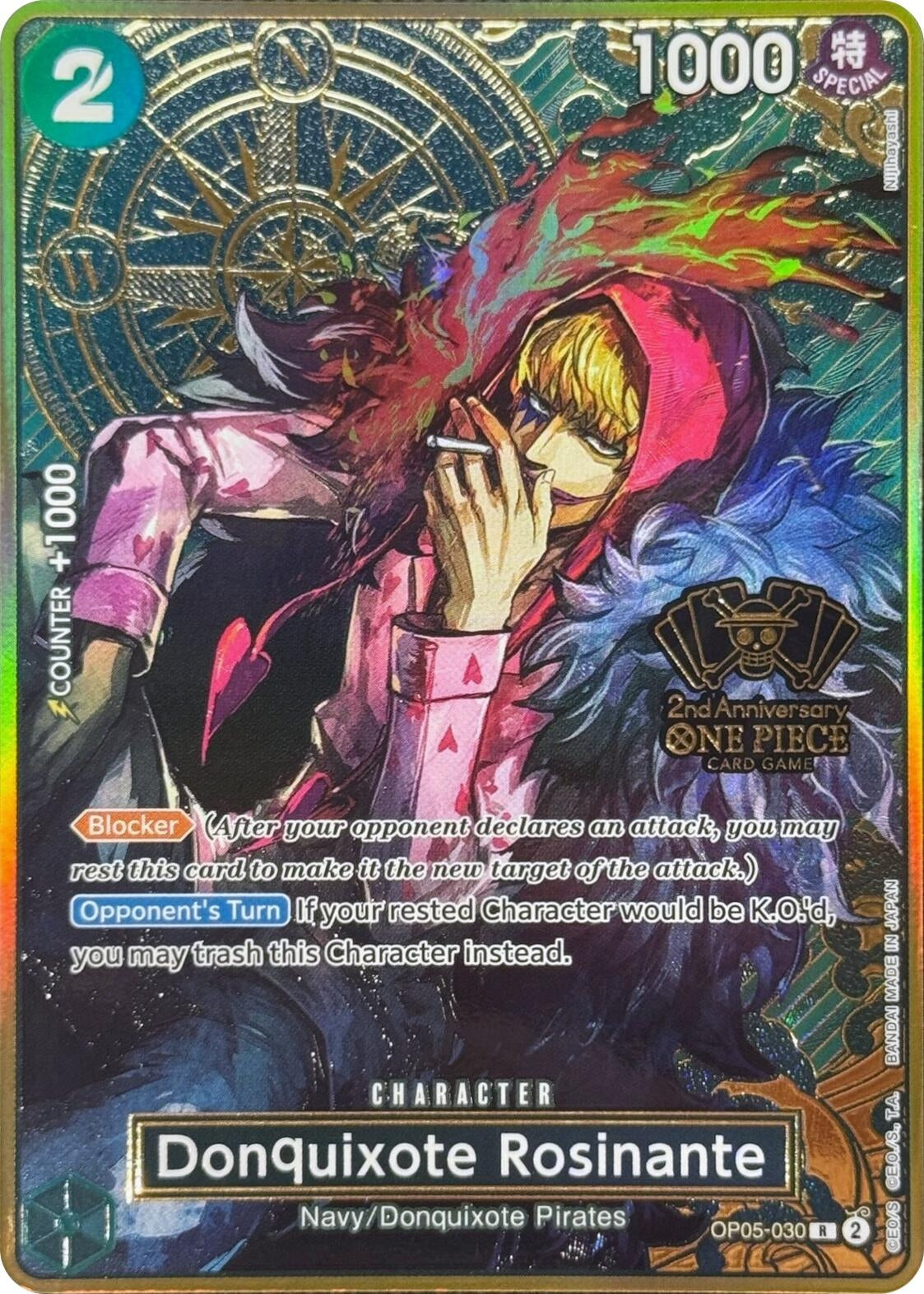 Image for Donquixote Rosinante (One Piece Japanese Version 2nd Anniversary Set) (OP05-030) - One Piece Card Game