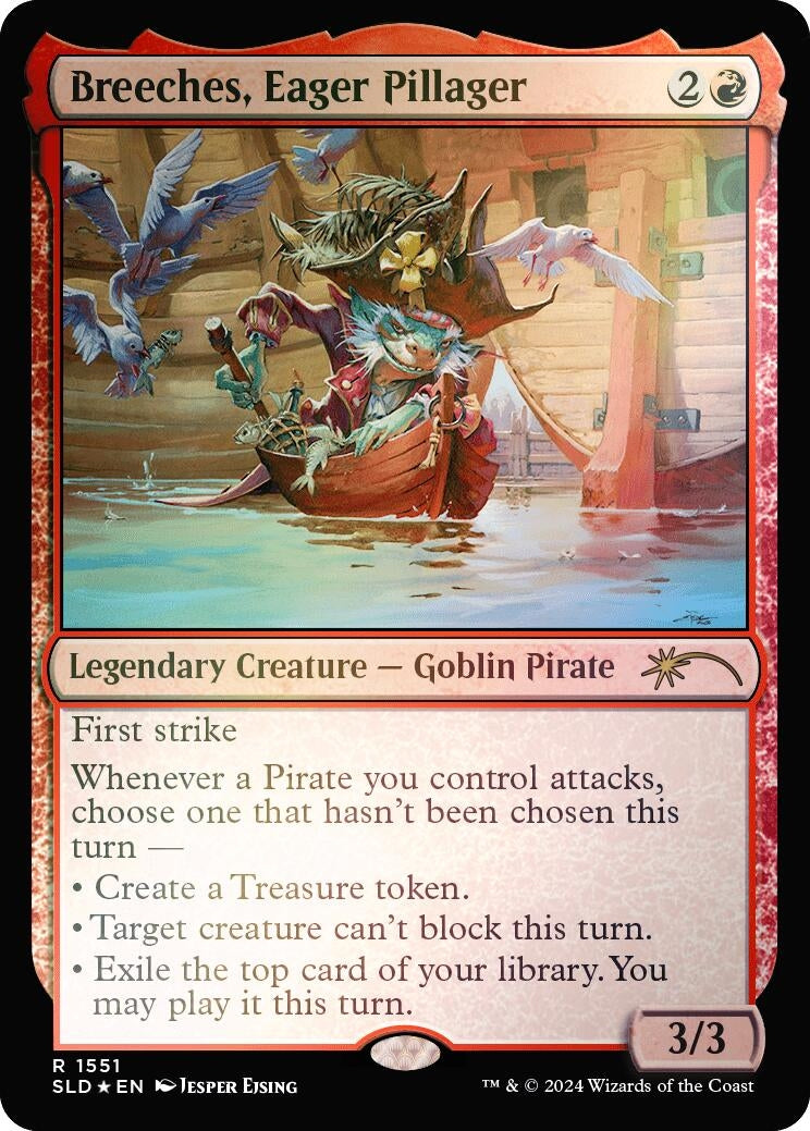 Image for Breeches, Eager Pillager (Rainbow Foil) (1551) - Magic: The Gathering