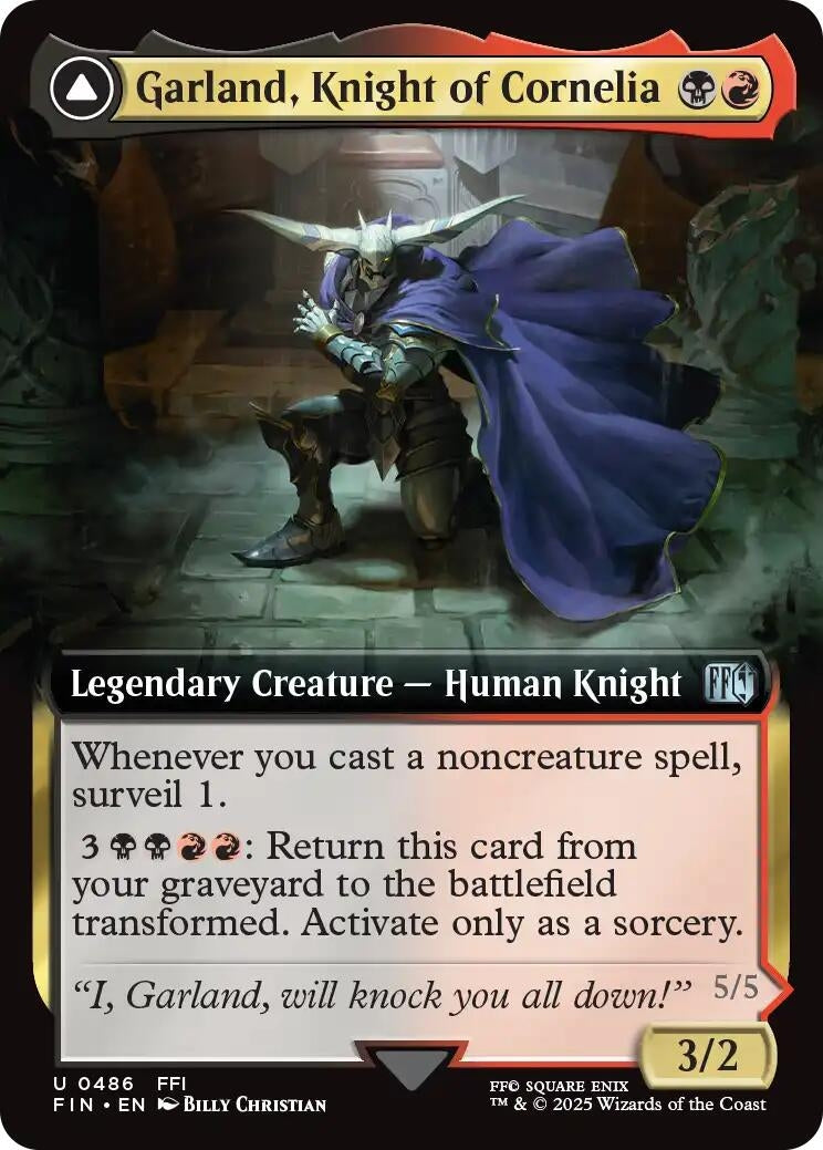 Image for Garland, Knight of Cornelia (Extended Art) (486) - Magic: The Gathering