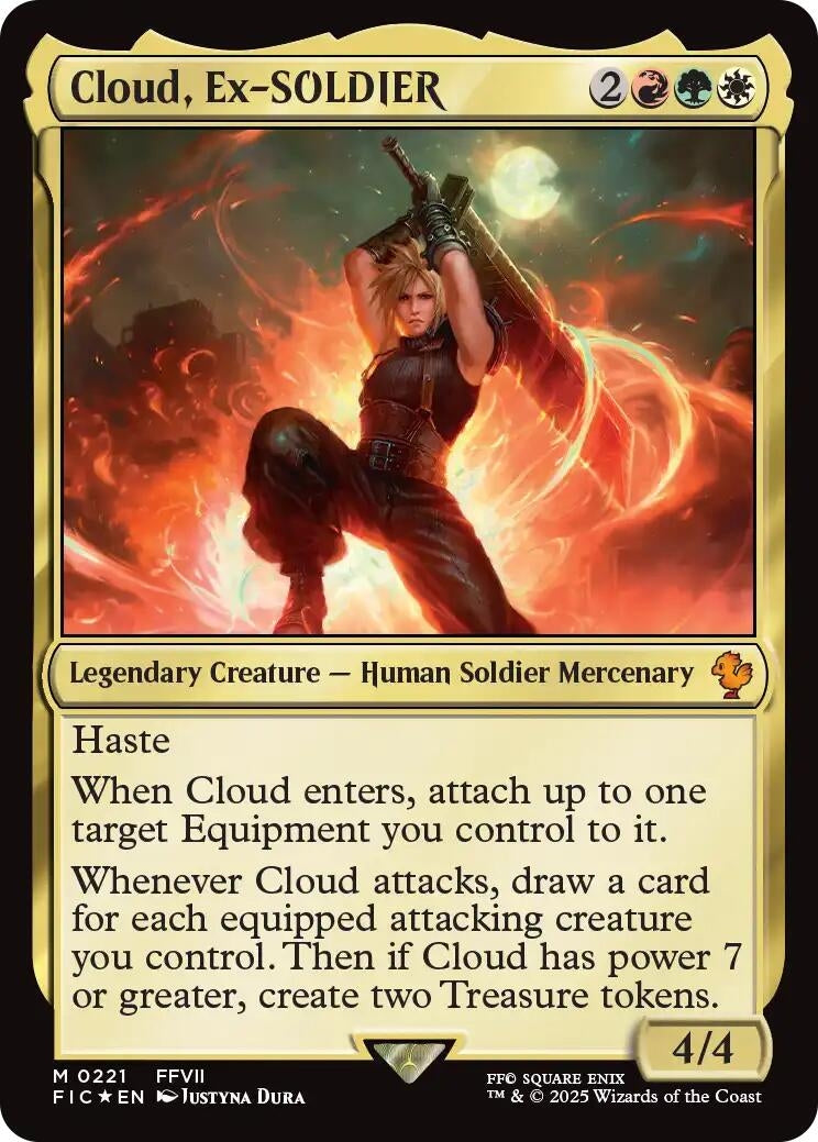 Image for Cloud, Ex-SOLDIER (Surge Foil) (221) - Magic: The Gathering