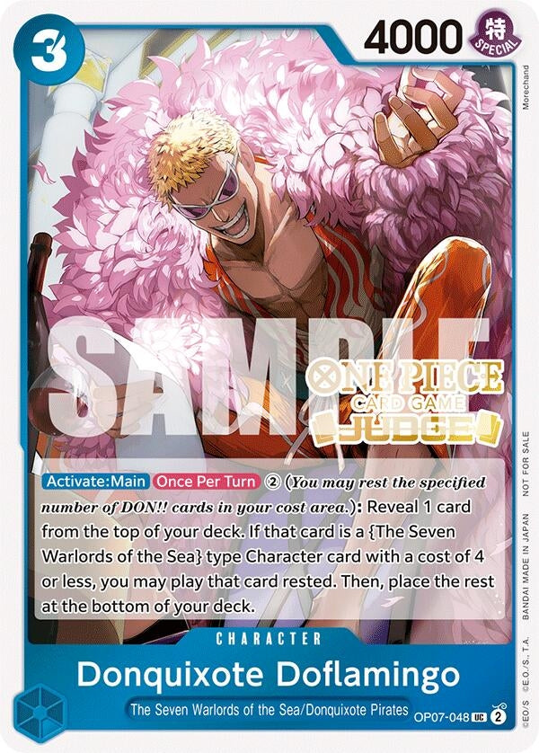 Image for Donquixote Doflamingo (Judge Pack Vol. 5) (OP07-048) - One Piece Card Game