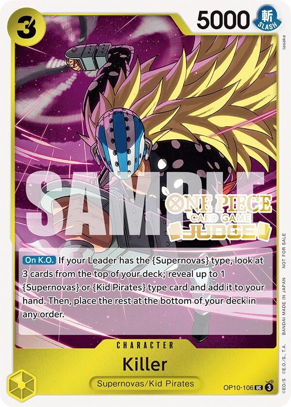 Image for Killer (Judge Pack Vol. 5) (OP10-106) - One Piece Card Game
